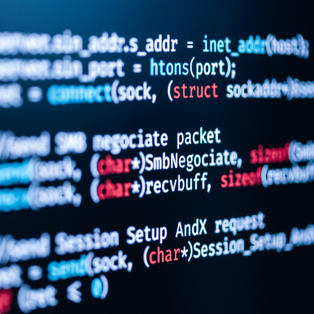 Programmeercode op een beeldscherm